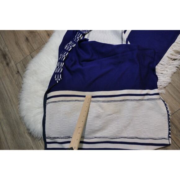 VINTAGE King of the Ponchos Country Place Women Zipper Poncho Cape Fringe Sz 12 - Picture 14 of 16